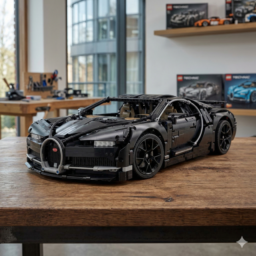 Bugatti La Voiture Noire en briques : 4688 pièces de pur bonheur (modèle 1:8 ultra réaliste)