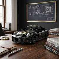 RUF GT 2019 en briques 1:10 mise en scène premium – Supercar allemande licence officielle 1655 pièces RC CaDA C63006