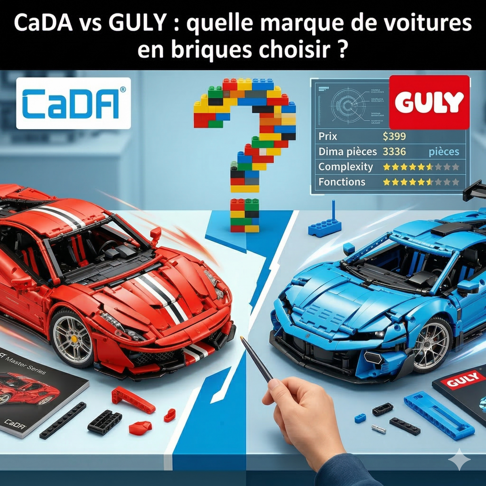 CaDA vs GULY : quelle marque de voitures en briques choisir ?