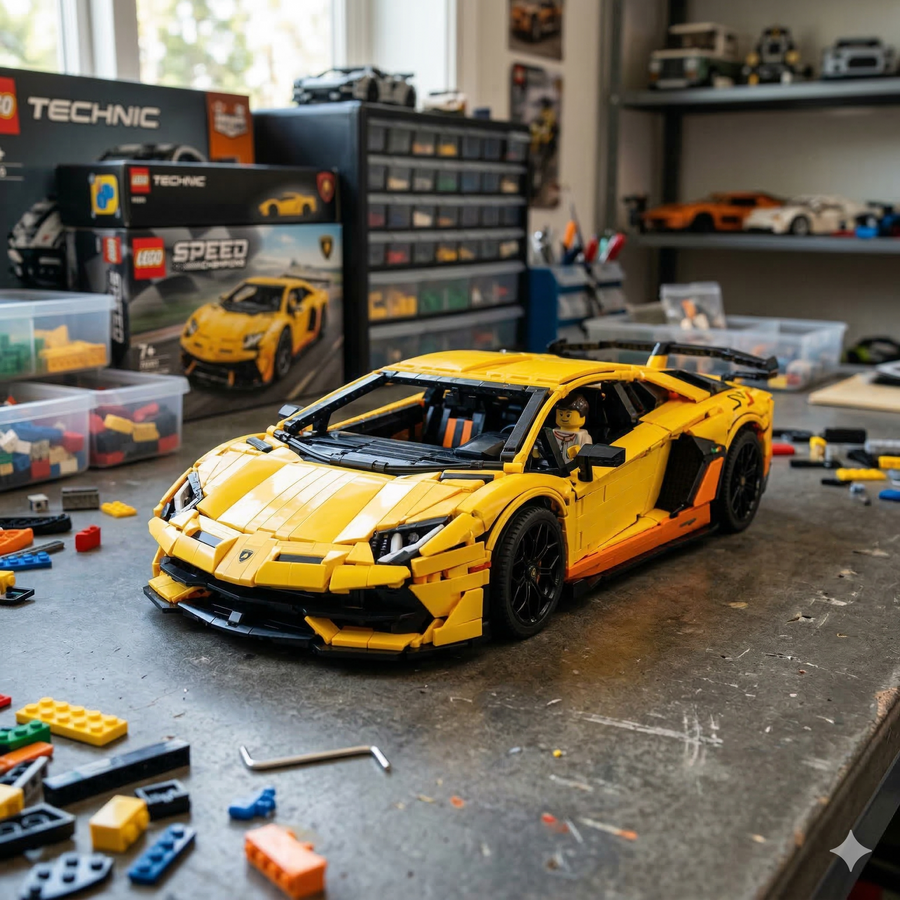 Lamborghini en briques : guide complet 2026 (LEGO Technic, alternatives, modèles 1:8)