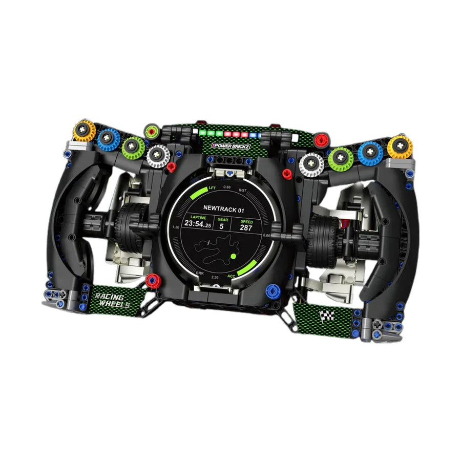 Volant F1 Racing en briques - Vue principale écran digital | TrackBricks