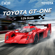Toyota GT-ONE en briques 1:24 – vue de face avec phares et carénage avant