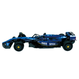 F1 Formula Car Bleu en briques 1:8 – vue trois-quarts arrière avec diffuseur