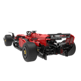 F1 Formula Car Rouge en briques 1:8 – vue de profil avec aileron et pontons détaillés