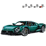 Maquette Alfa Romeo supercar en briques 1:8 - Vue de côté | TrackBricks