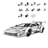 Maquette Lamborghini LP5000 en briques 1:8 - Détails moteur | TrackBricks
