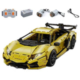 Maquette Lamborghini Aventador LP700 en briques 1:8 - Vue dessus | TrackBricks