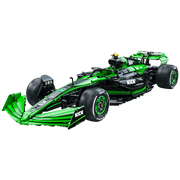 Formule 1 CaDA en briques vue avant - monoplace verte et noire détaillée échelle 1:8