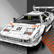Vue de profil Lamborghini LP5000 en briques GULY