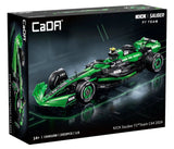 Boîte officielle CaDA Formule 1 en briques - coffret cadeau monoplace verte et noire