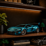 Italian V10 Track Supercar Temerario en briques 1:8 – Boîte et packaging du set 3601 pièces | TrackBricks