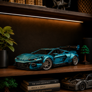 Italian V10 Track Supercar Temerario en briques 1:8 – Boîte et packaging du set 3601 pièces | TrackBricks