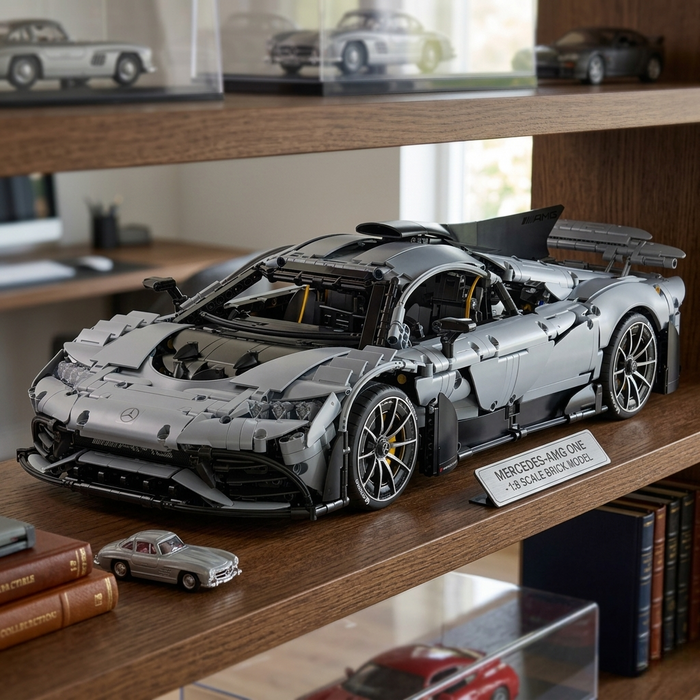 Mercedes-AMG ONE en briques 1:8 bureau premium – Hypercar moteur F1 compatible LEGO Technic CaDA