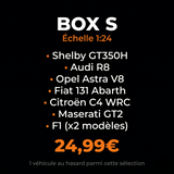 Mystery Box S échelle 1:24 - Shelby GT350H Audi R8 Fiat Abarth Citroën WRC Maserati F1 à 24,99€