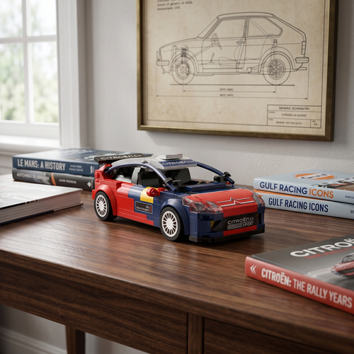 Citroën C4 WRC 2008 en briques 1:24 décor rallye – Voiture de rallye maquette française CaDA C55033
