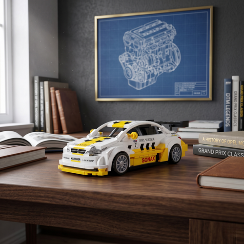 Opel Astra V8 Coupé en briques 1:24 décor course – Voiture DTM maquette CaDA C55036
