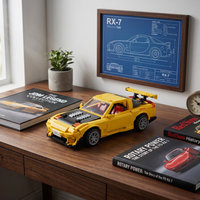 Maquette Mazda RX-7 Initial D en briques 1:8 - Vue principale JDM | TrackBricks