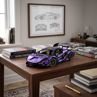 Lamborghini Purple Bull en briques 1:8 – vue principale de la supercar violette sur fond épuré