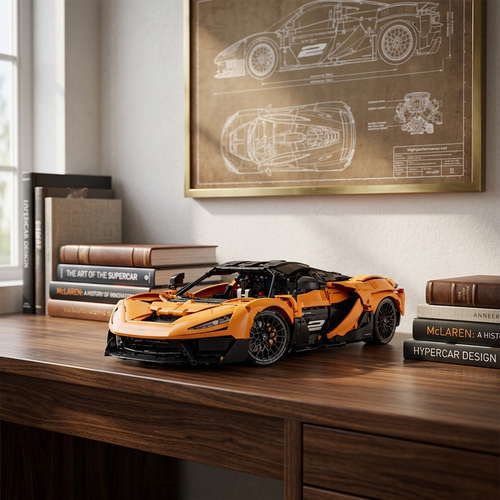 McLaren W1 en briques 1:8 intérieur design moderne – Hypercar 2024 maquette technic 3466 pièces GULY 10650