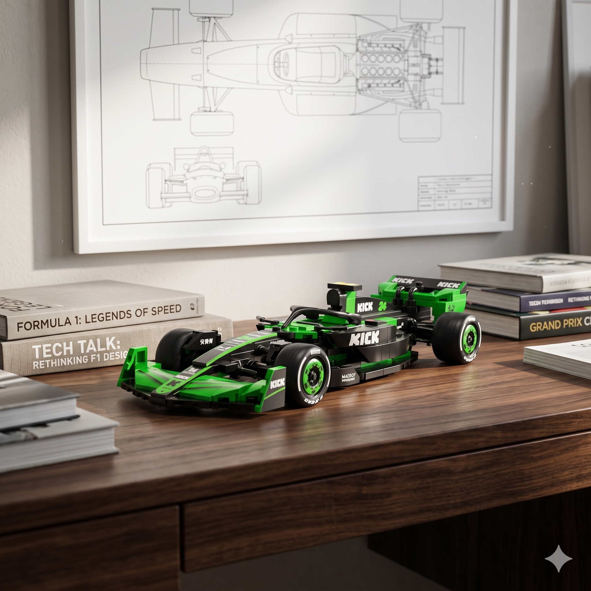 KICK Sauber F1 C44 2024 en briques 1:24 bureau F1 – Maquette Formule 1 officielle CaDA C55032