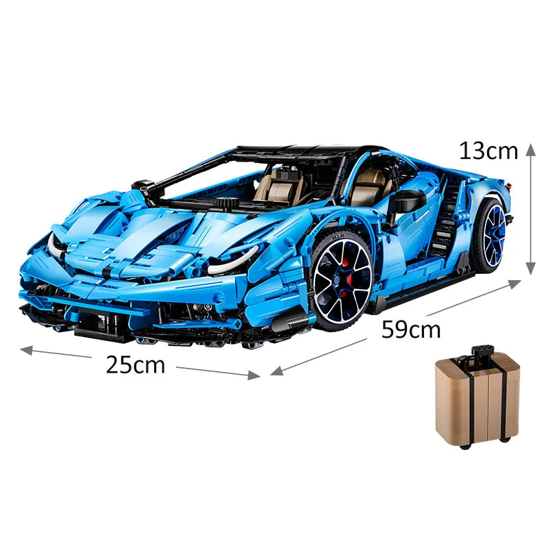 CaDA Mad Cow Hypercar Building Blocks – 3842 Pieces Technic Supercar