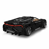 Vue arrière Bugatti La Voiture Noire en briques 1:8