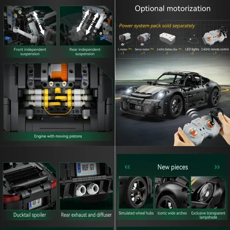 CaDA German Classic RC – Voiture Sport Technique 1655 Pièces | TrackBricks