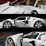 Lamborghini Countach en briques 1:8 – vue de face avec prises d'air et phares escamotables
