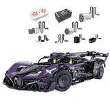 Maquette Flying Fire Meteor en briques 1:8 - Vue arrière supercar | TrackBricks