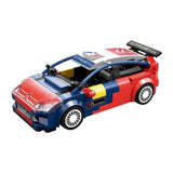 Maquette Citroën C4 WRC 2008 en briques 1:24 - Vue arrière rallye | TrackBricks