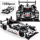Maquette Porsche 919 Hybrid en briques 1:10 - Vue arrière Le Mans | TrackBricks
