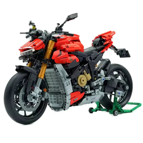 Ducati Superleggera V4 maquette moto en briques 1:5 - Vue latérale droite | TrackBricks