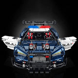 Vue latérale droite de la Ford Mustang Police en briques avec marquages 655