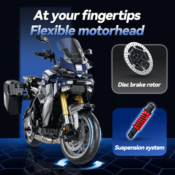 Japanese Sport Touring Motorcycle Tracer | Set Moto 1:5 — 2460 Pièces
