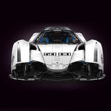 Devel Sixteen V16 en briques 1:8 – vue arrière avec diffuseur et sorties d'échappement