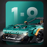 Aston Martin Vulcan en briques 1:8 – gros plan sur l'intérieur et le volant sport