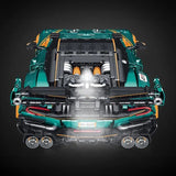 Aston Martin Vulcan en briques 1:8 – vue trois-quarts arrière montrant les sorties d'échappement