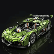 Koenigsegg en briques 1:8 – vue de profil avec portes dièdres et jantes détaillées