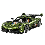 Koenigsegg en briques 1:8 – vue trois-quarts avant montrant le capot et les phares